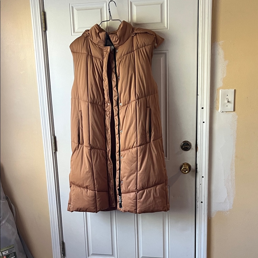 Avec Les Filles Camel Puffer Vest